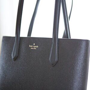 Kate Spade New York Jana Shimmery Black Tote Bag